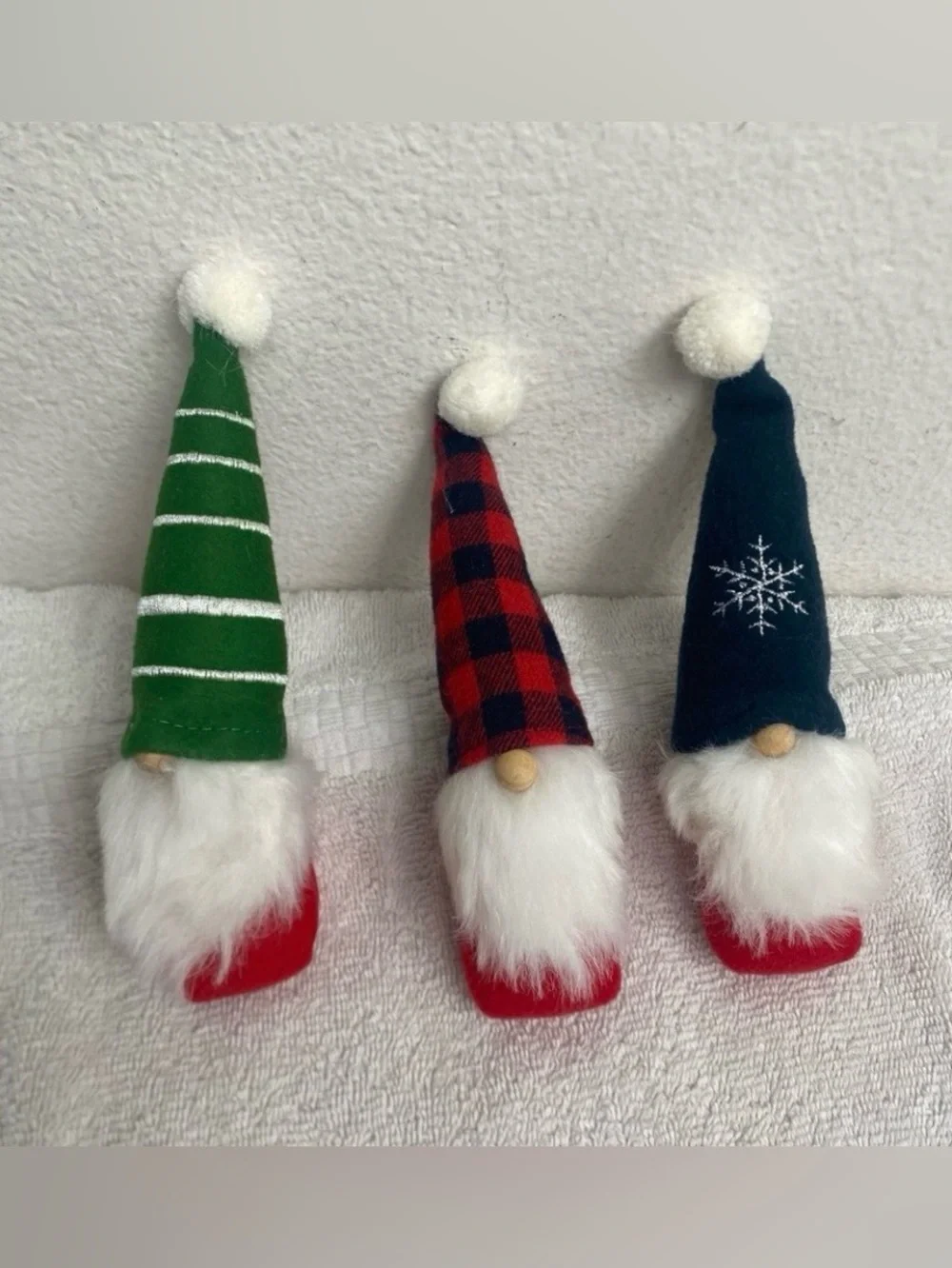 Target Festive Green + Red Plaid Mini Gnome Decor Set of 3 Holiday Christmas